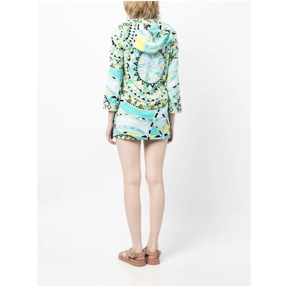 Emilio Pucci Dress Size 8 42 Terrycloth Beach Resort Hooded Swim Cover Up - Picture 2 of 16